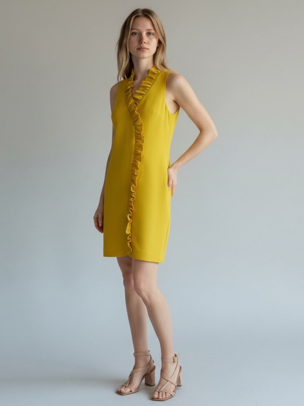 Trina Turk Yellow Relaxation Shift Dress | Size 6